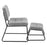 LumiSource Stout Lounge Chair + Ottoman, Black Steel/Grey Noise