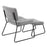 LumiSource Stout Lounge Chair + Ottoman, Black Steel/Grey Noise