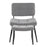 LumiSource Stout Lounge Chair + Ottoman, Black Steel/Grey Noise