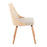 LumiSource Anabelle Chair, Set of 2, Natural Wood/Cream Fabric