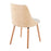 LumiSource Anabelle Chair, Set of 2, Natural Wood/Cream Fabric