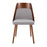 LumiSource Anabelle Chair, Set of 2, Walnut Wood/Grey Fabric