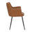 LumiSource Andrew Chair, Set of 2 in Black Steel/Camel PU