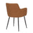 LumiSource Andrew Chair, Set of 2 in Black Steel/Camel PU