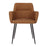 LumiSource Andrew Chair, Set of 2 in Black Steel/Camel PU