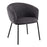 LumiSource Ashland Chair in Black Steel/Charcoal Fabric - CH-ASHLANDBKCHAR