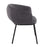 LumiSource Ashland Chair in Black Steel/Charcoal Fabric