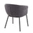 LumiSource Ashland Chair in Black Steel/Charcoal Fabric