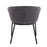 LumiSource Ashland Chair in Black Steel/Charcoal Fabric