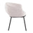LumiSource Ashland Chair in Black Steel/Cream Fabric
