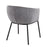 LumiSource Ashland Chair in Black Steel/Grey Fabric