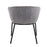 LumiSource Ashland Chair in Black Steel/Grey Fabric
