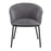 LumiSource Ashland Chair in Black Steel/Grey Fabric
