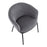 LumiSource Ashland Chair in Black Steel/Grey Fabric
