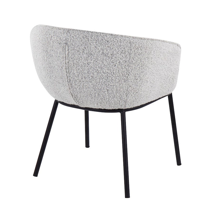 LumiSource Ashland Chair in Black Steel/Grey Sherpa