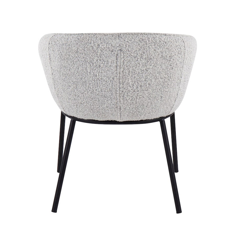 LumiSource Ashland Chair in Black Steel/Grey Sherpa
