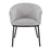 LumiSource Ashland Chair in Black Steel/Grey Sherpa