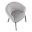 LumiSource Ashland Chair in Black Steel/Grey Sherpa