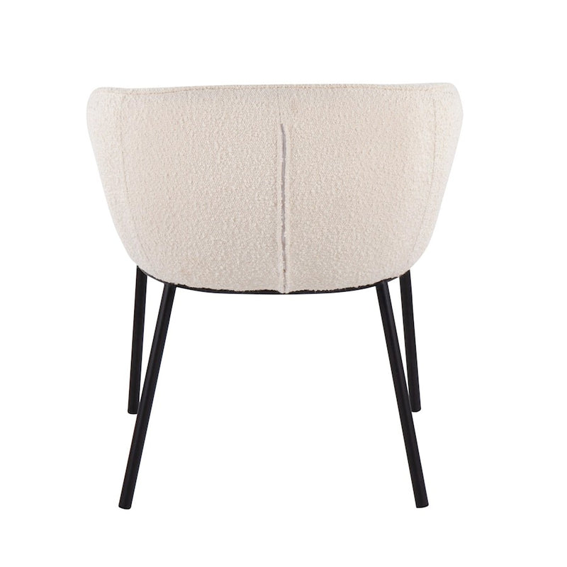 LumiSource Ashland Chair in Black Steel/White Sherpa