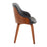 LumiSource Bacci Chair, Walnut Wood/Black PU