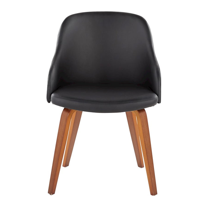 LumiSource Bacci Chair, Walnut Wood/Black PU