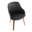 LumiSource Bacci Chair, Walnut Wood/Black PU