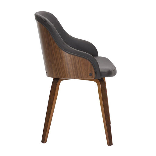 LumiSource Bacci Chair, Walnut Wood/Brown PU