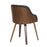 LumiSource Bacci Chair, Walnut Wood/Brown PU
