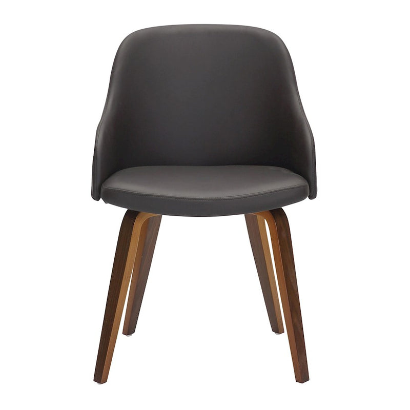 LumiSource Bacci Chair, Walnut Wood/Brown PU