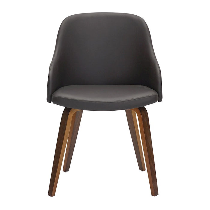 LumiSource Bacci Chair, Walnut Wood/Brown PU
