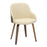 LumiSource Bacci Chair, Walnut Wood/Cream PU - CH-BCCIWLPUCR
