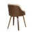 LumiSource Bacci Chair, Walnut Wood/Cream PU