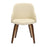 LumiSource Bacci Chair, Walnut Wood/Cream PU