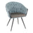 LumiSource Matisse Chair, Black Frame/Grey PU