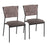 LumiSource Braided Tania Chair, Set/2, Black/Grey/Brown - CH-BRAIDTANIABKGYLBN2