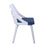 LumiSource Charlotte Chair, Set of 2, White Textured/Blue