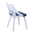 LumiSource Charlotte Chair, Set of 2, White Textured/Blue