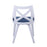 LumiSource Charlotte Chair, Set of 2, White Textured/Blue