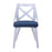 LumiSource Charlotte Chair, Set of 2, White Textured/Blue