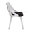 LumiSource Charlotte Chair, Set of 2, White/Charcoal