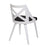 LumiSource Charlotte Chair, Set of 2, White/Charcoal