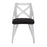 LumiSource Charlotte Chair, Set of 2, White/Charcoal
