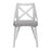LumiSource Charlotte Chair, Set of 2, White Textured/Grey