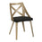 LumiSource Charlotte Chair, Set of 2, White Washed/Charcoal