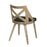 LumiSource Charlotte Chair, Set of 2, White Washed/Charcoal