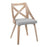 LumiSource Charlotte Chair, Set of 2, White Washed Wood/Grey