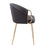 LumiSource Claire Chair in Gold Metal/Black PU