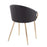 LumiSource Claire Chair in Gold Metal/Black PU