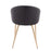 LumiSource Claire Chair in Gold Metal/Black PU