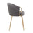 LumiSource Claire Chair in Gold Metal/Grey PU